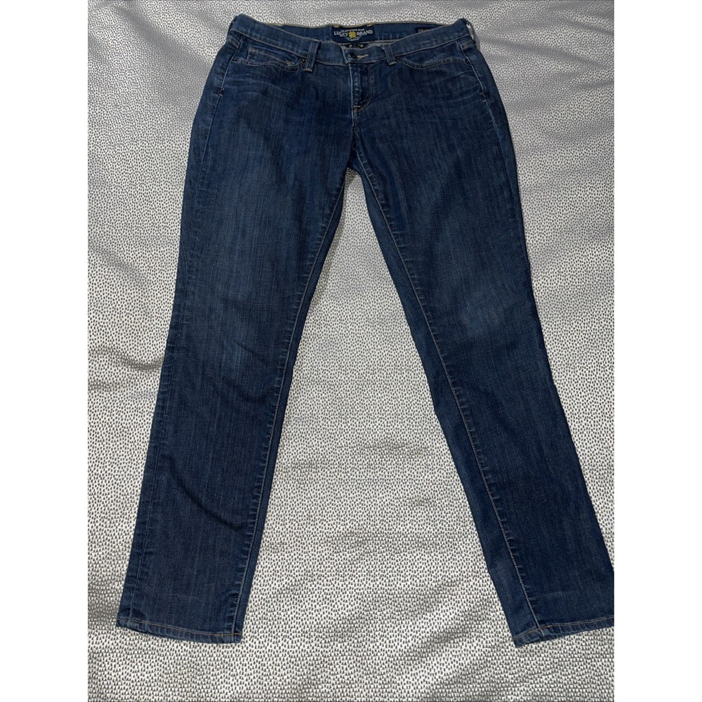 Lucky Brand Jeans Women's 8/29 Charlie Skinny Dark Wash Blue Stretch Denim Pants